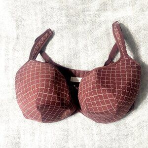 Cacique Lane Bryant Balconette Underwire Full Coverage Brown Bra 44G